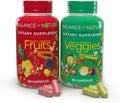 Balance of Nature Fruits & Veggies Capsules Whole Food Vegan 180 Count Set Fit And Glow