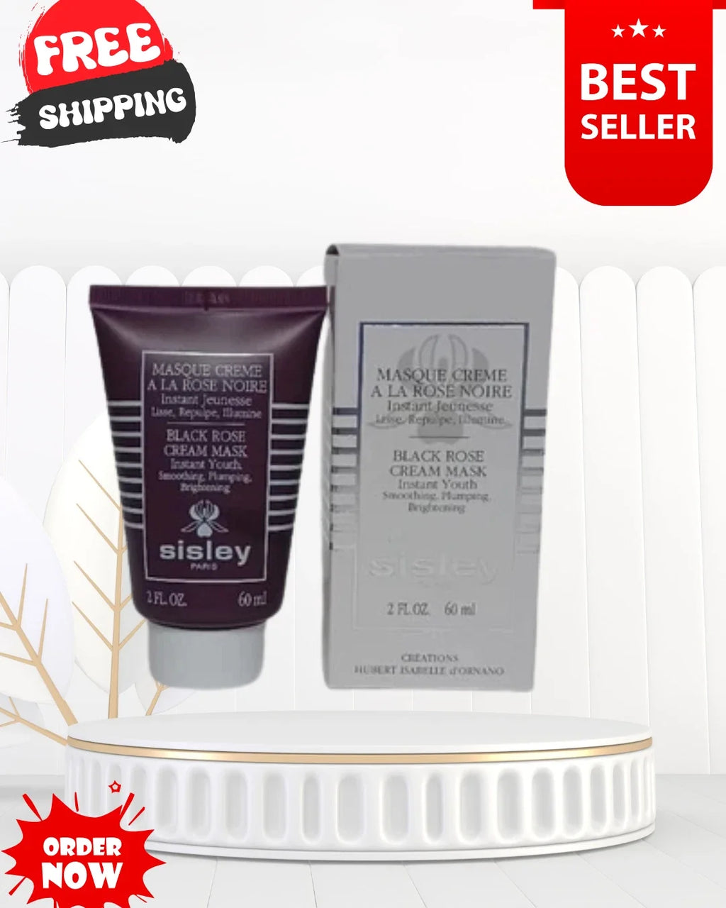 New Black Rose Cream Mask by Sisley Paris Instant Youth 2 oz 60ML Sealed Fit And Glow