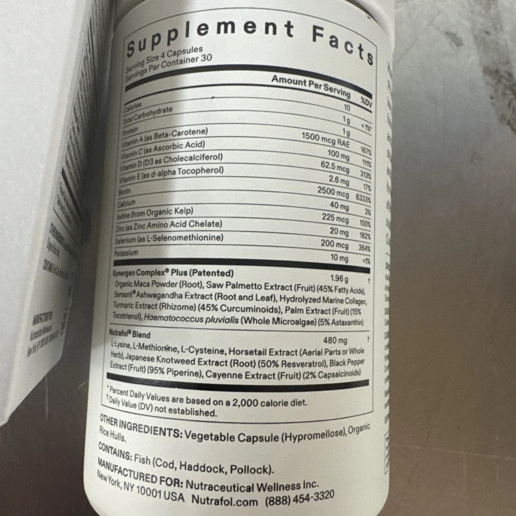 NUTRAFOL "Women's Balance" Hair Growth Supplements (120 Pills) Fit And Glow