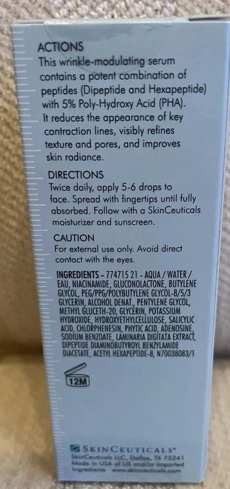 NEW Skinceuticals P-Tiox Wrinkle Modulating Peptide Serum FullSize 1 Oz Fit And Glow