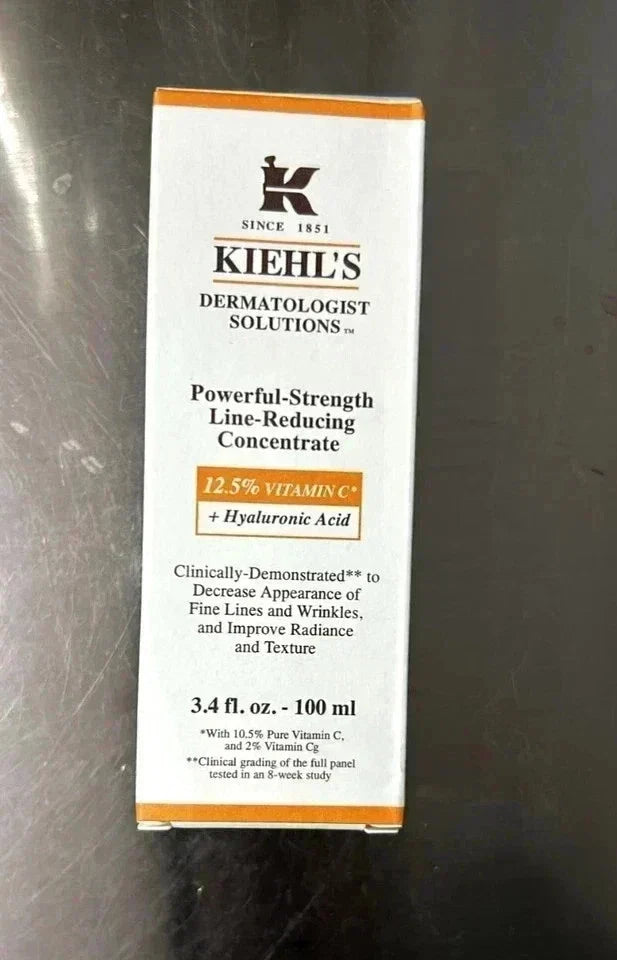KIEHL'S Powerful Strength Line Reducing Concentrate Hyaluronic 3.4 oz new Fit And Glow