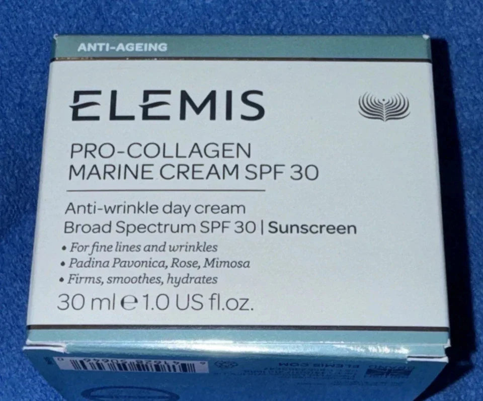 NEW Elemis Pro-Collagen Marine Cream SPF30 30ml Fit And Glow